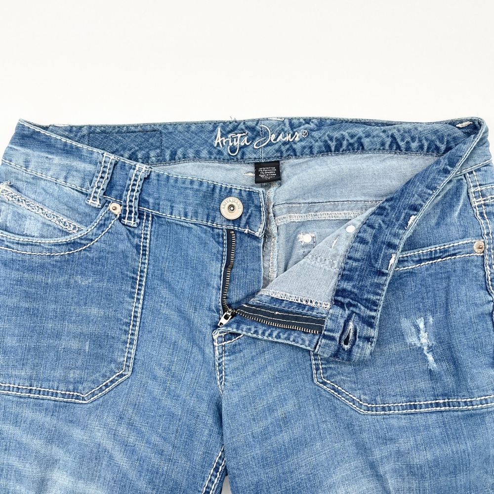 Ariya Jeans Womens Bootcut Jeans Size 14 Y2K Western Cowgirl Rodeo Preppy Girly - Picture 5 of 15